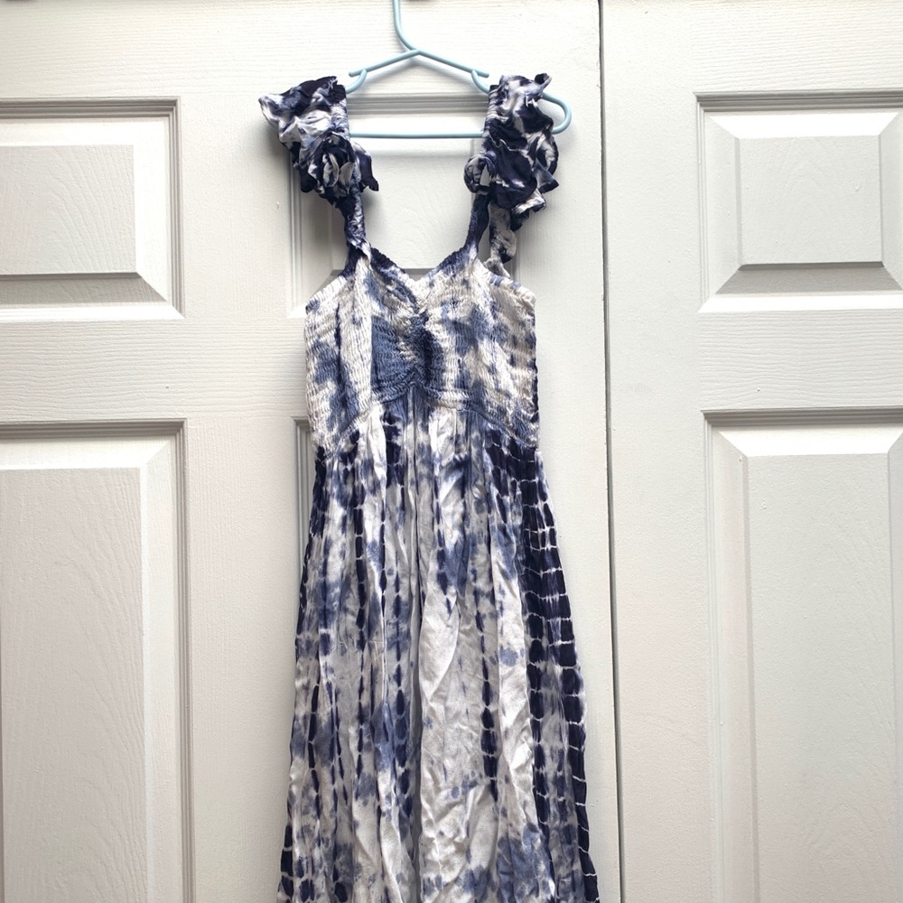 Aqua Tie-Dye Dress